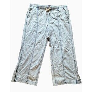 Gap Women’s XXL Denim Easy Wide Leg Jeans Pull On Light Indigo NWT
